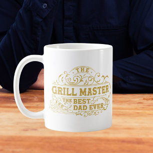 Grill Master and Best Dad Ever Fathers Day Coffee Mug