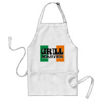 Grill master apron | Irish flag background