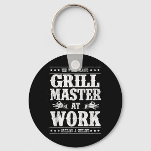 Grill Master Barbecue Bbq Smoker Grillin Dad Grand Key Ring