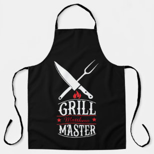 Grill Master Barbeque BBQ Personalised Apron