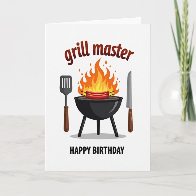 Grill Master Birthday Card (Front)