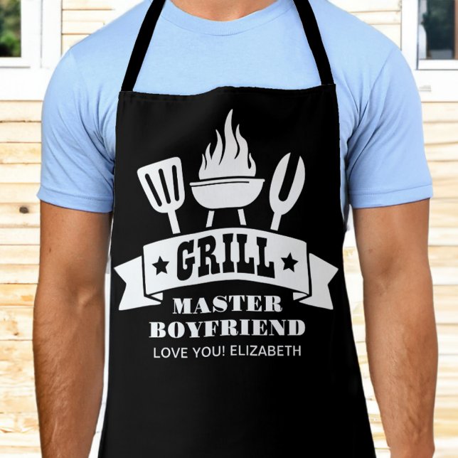 Grill Master Boyfriend Black Apron (Creator Uploaded)