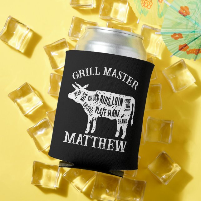 Grill Master can cooler with cow beef cuts diagram (In Situ Summer)