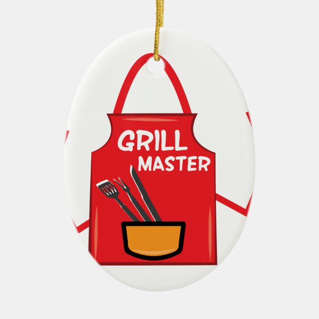Grill Master Ceramic Ornament (Front)