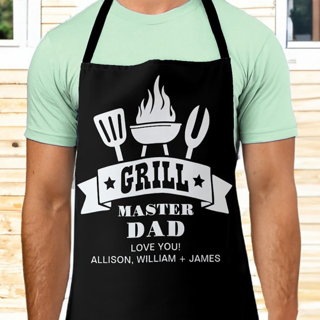Grill Master Dad Black Apron (Creator Uploaded)