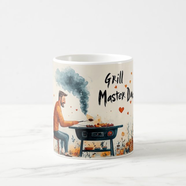 Grill Master Dad Fun Father’s Day BBQ Gift Coffee Mug (Center)