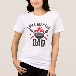 Grill Master Dad – Funny BBQ Father's Day Gift Tri-Blend Shirt