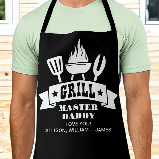 Grill Master Daddy Black Apron (Creator Uploaded)