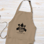 Grill Master Daddy Standard Apron<br><div class="desc">Unique custom apron gift for the best dad ever on Father's Day, Christmas or his birthday featuring illustrations of a barbecue grill and "Grill Master Daddy" in fun typography. Add the names of his children. If needed, edit in the design tool to increase or decrease the font size for a...</div>