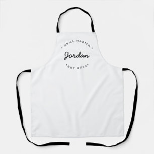 Grill Master Established year Personalised Name  Apron