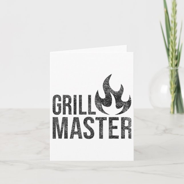 Grill Master Flame Barbecue Bbq Smoke Char Open Fi Card (Front)