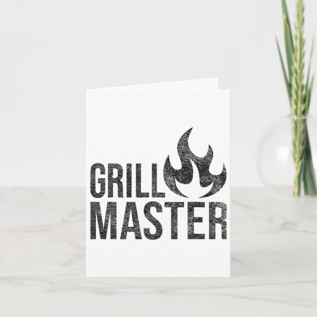 Grill Master Flame Byrbecue Bbq Smoke Char Open Fi Card (Front)
