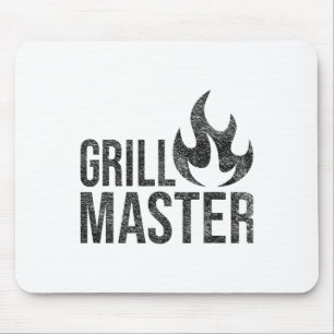 Grill Master Flame Byrbecue Bbq Smoke Char Open Fi Mouse Pad