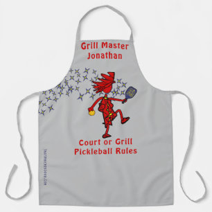 Grill Master Fun Pickleball All-Over Print Apron