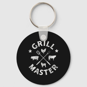 Grill Master Funny Pork Bbq Barbecue Grillmaster M Key Ring