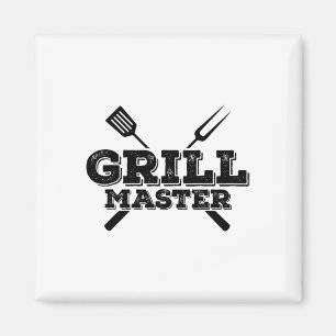 Grill Master Grilling Byrbecue Bbq Smoker Graphic Magnet