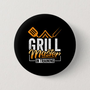 Grill Master In Training Bbq Aficionado 6 Cm Round Badge