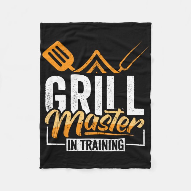 Grill Master In Training Bbq Aficionado  Fleece Blanket (Front)