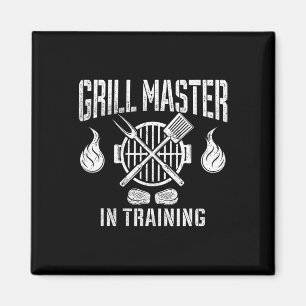 Grill Master In Training Funny Bbq Lover Grilling Magnet