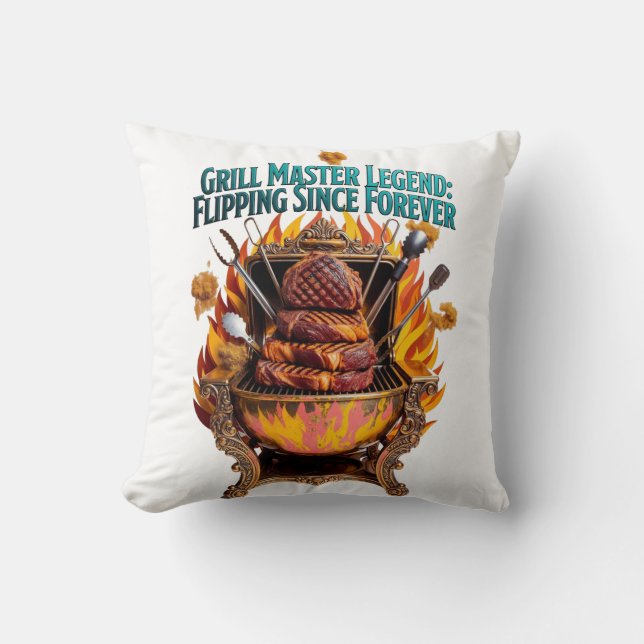Grill Master Legend T Shirt  Cushion (Front)