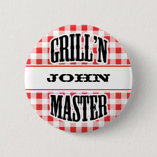 Grill Master Name Personalised Badge Tag