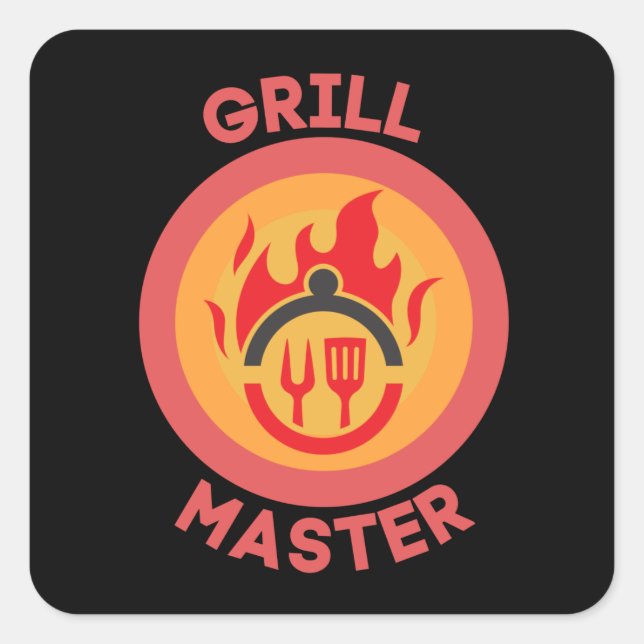 GRILL MASTER SQUARE STICKER (Front)