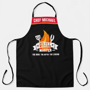 Grill Master   The Man   Myth   Legend BBQ Chef Apron