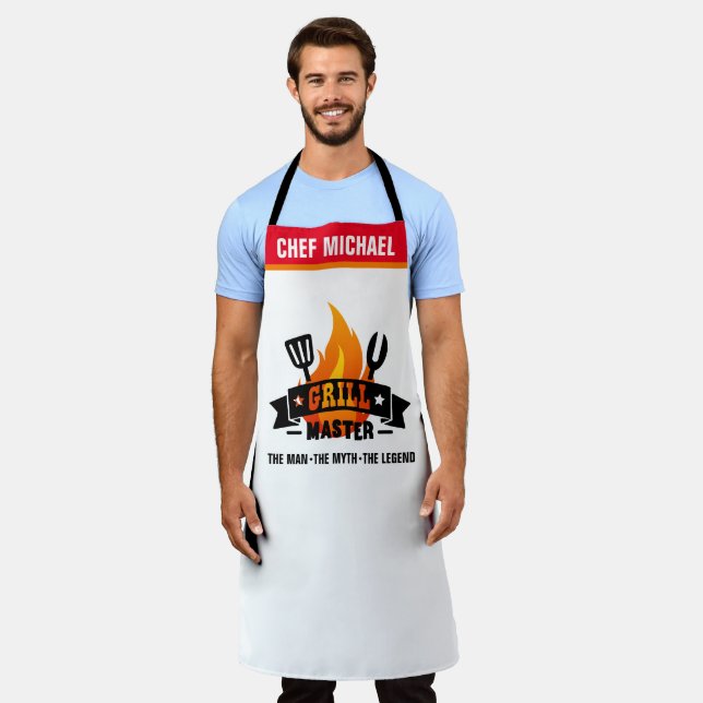 Grill Master | The Man | Myth | Legend Master Chef Apron (Worn)