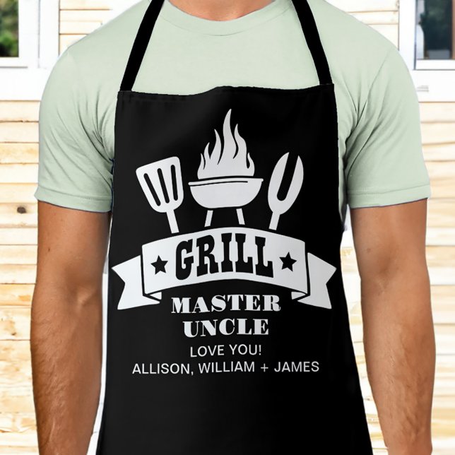Grill Master Uncle Black Apron (Creator Uploaded)