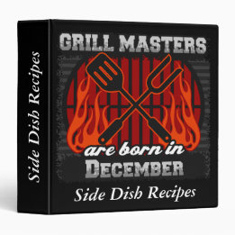 Grill Masters Are Born In December Personalised Binder