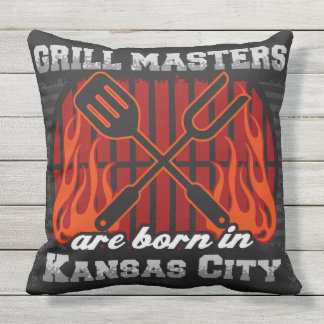 Grill Masters Are Born In Kansas City Cushion