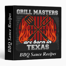 Grill Masters Are Born In Texas Personalised Binder