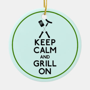 Grill On Ceramic Ornament