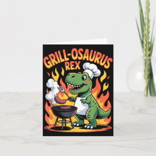 Grill-osaurus Funny Dinosaur BBQ Design 1 Card