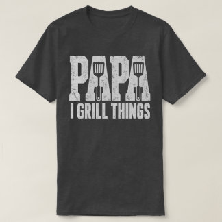 Grill Papa BBQ Dad Chef Grilling Vintage Father's T-Shirt