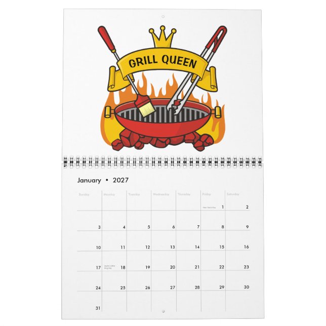 Grill Queen Calendar (Jan 2027)