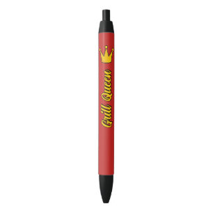 Grill Queen Crown Black Ink Pen