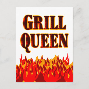 Grill Queen Custom Recipe Card Postcard