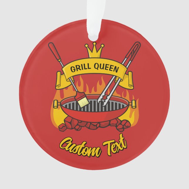 Grill Queen Ornament (Front)