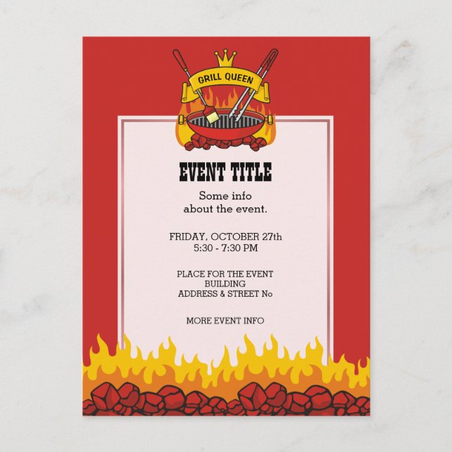 Grill Queen Postcard (Front)