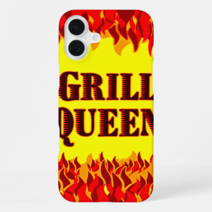 Grill Queen Red Flames BBQ iPhone Case