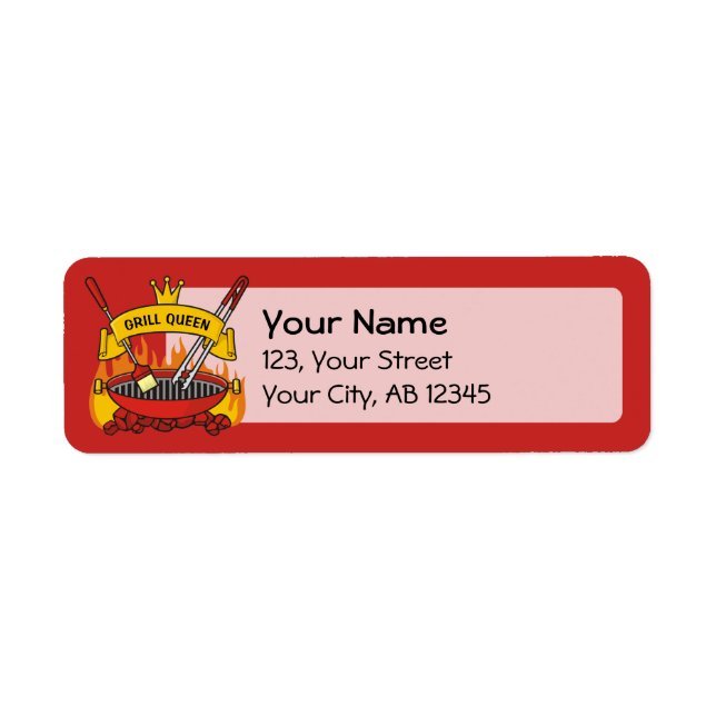 Grill Queen Return Address Label (Front)