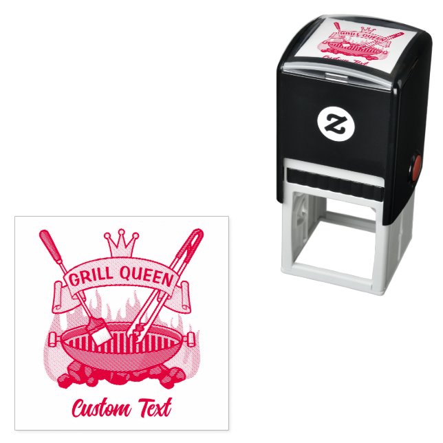 Grill Queen Self-inking Stamp (In Situ)
