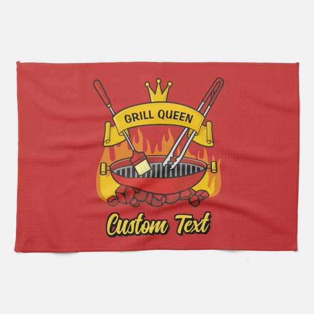Grill Queen Tea Towel (Horizontal)