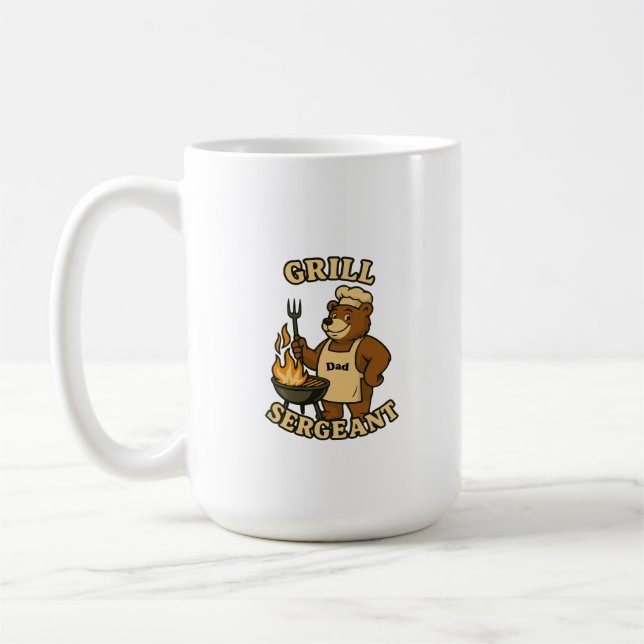 Grill Sergeant Bär Design for Papa Coffee Mug (Left)
