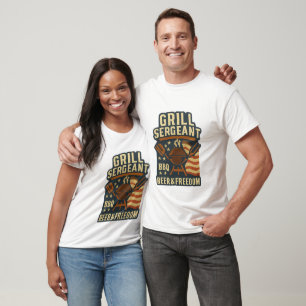 Grill Sergeant – BBQ, Beer & Freedom T-Shirt