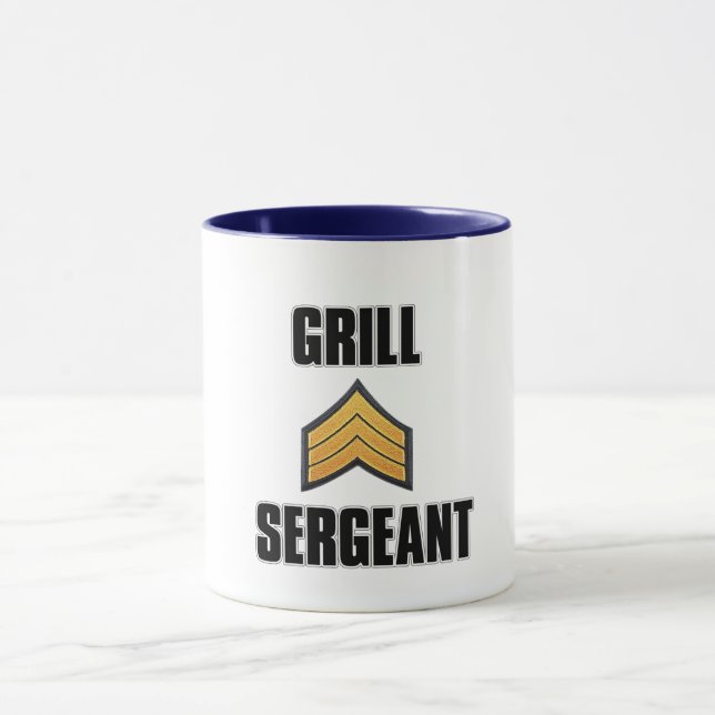 grill Sergeant bbq dad for dad father's day Mug (Center)