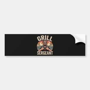 Grill Sergeant Fathers Day BBQ Dad Gift Bumper Sticker