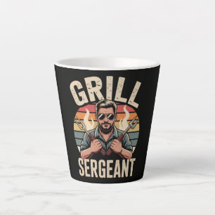 Grill Sergeant Fathers Day BBQ Dad Gift Latte Mug