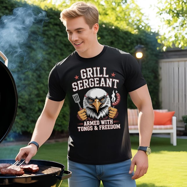 Grill Sergeant: Patriotic BBQ  T-Shirt (Creator Uploaded)